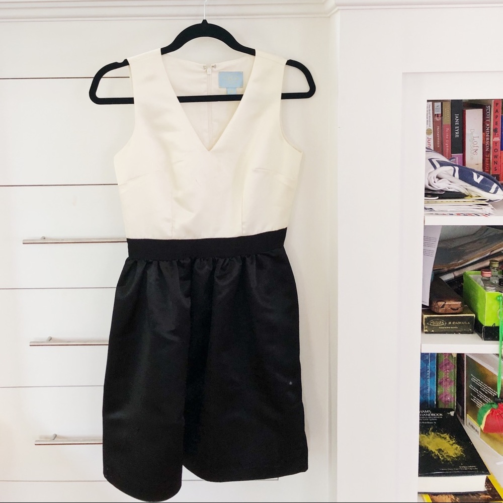 Satin textured Fit & Flair Cocktail Dress